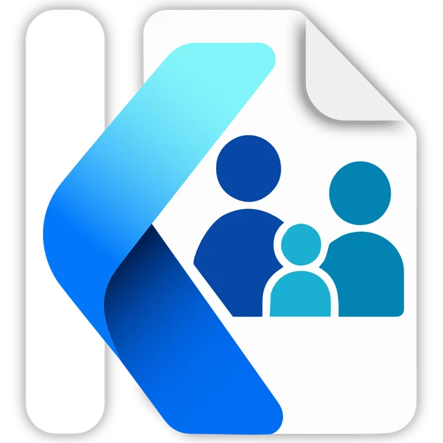 Mark: the k, document and family, without a tile